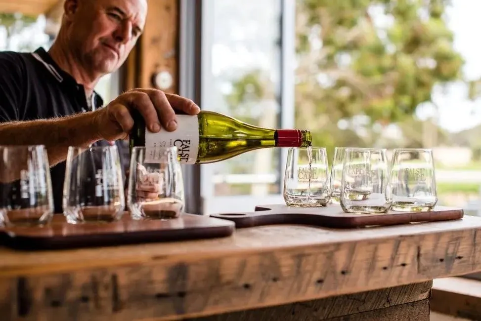 Kangaroo Island wine among the vines