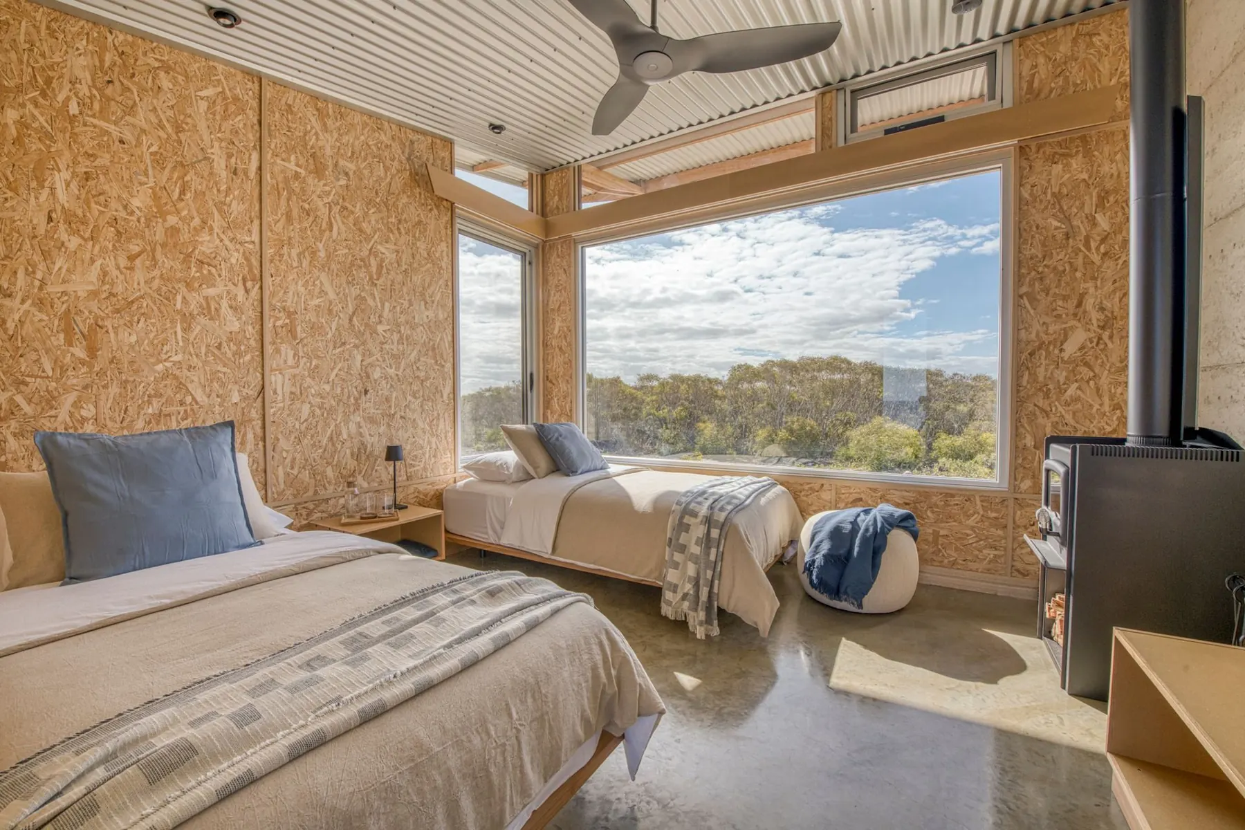 Third bedroom with a king bed and a coastal outlook